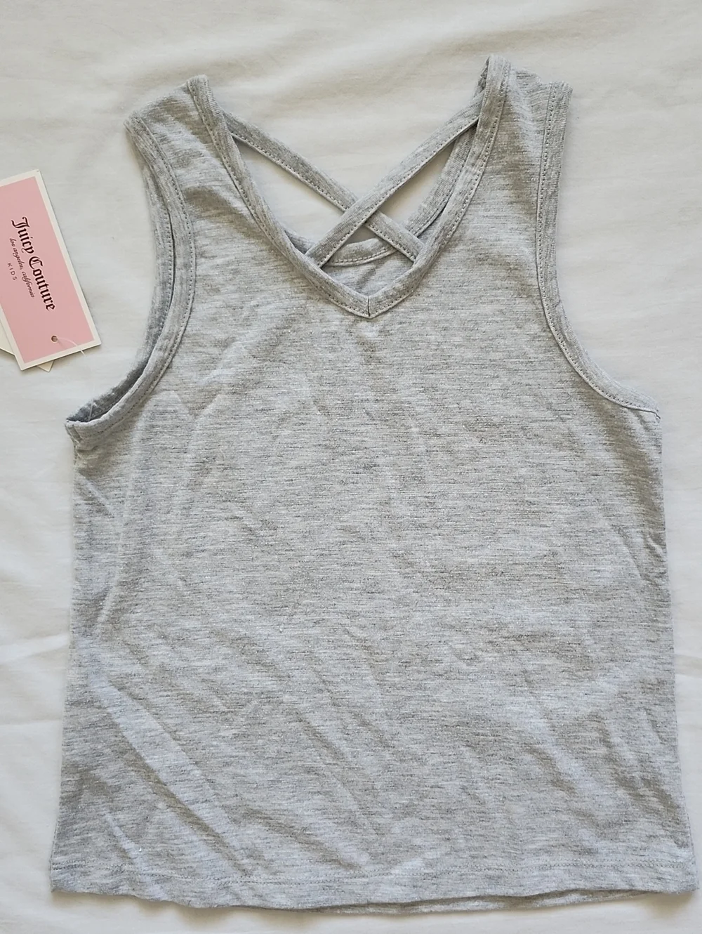 NWT Juicy Couture Kids Girl Tank Top & Striped Shorts Set Size 6X
